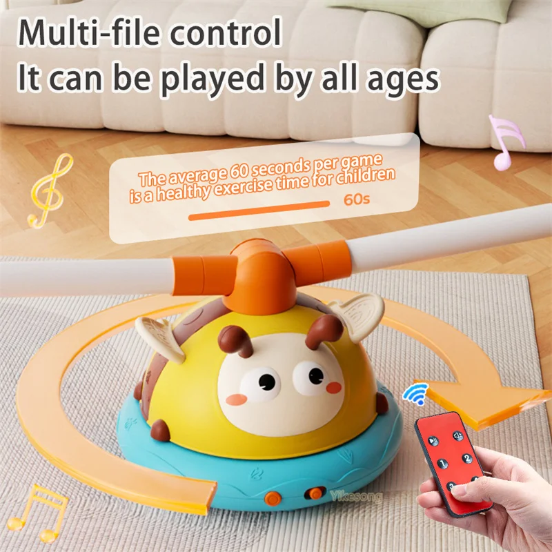 Machine à sauter 2 en 1, jeu de saut de virole, jouet d'activité d'abeille, musique de Sport multifonction, divertissement éducatif en plein air pour enfant