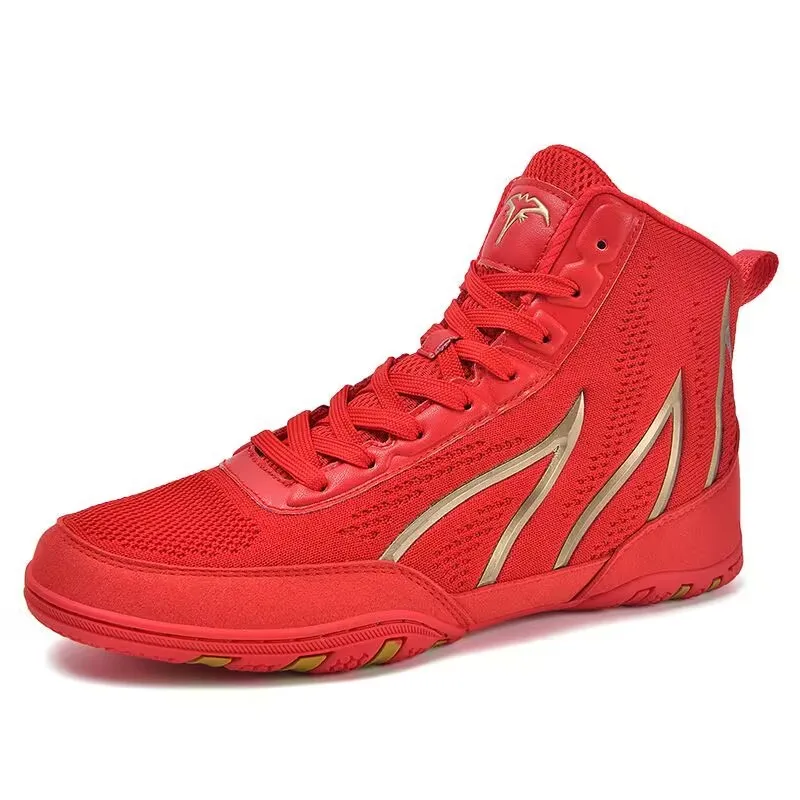 Klassische Marken-Fitness-Trainingsschuhe, professionelle Box-Sneaker für Herren, atmungsaktive Kampfschuhe mit Schnürung für den Sport.