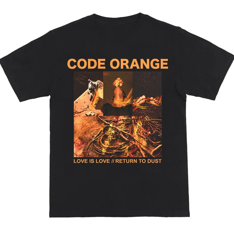 Vtg Code Orange Band Love Is Return To Dust Cotton Black T Shirt Mm1296