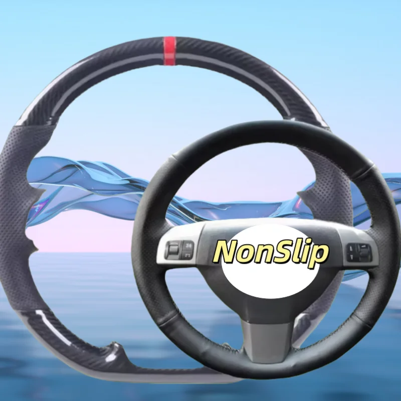 

Custom Hand Sewn NonSlip Carbon Fiber Leather Astra (H) Zafira (B) Signum Vectra (C) Car Interior Steering Wheel Cover For Opel