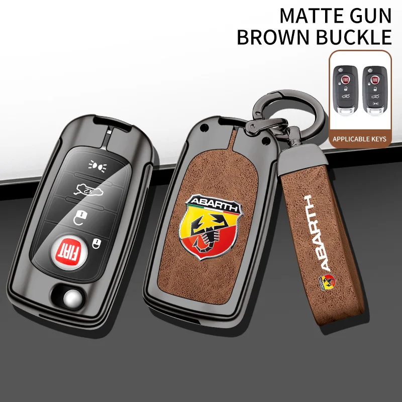 Zinc Alloy Car Smart Remote Key Case Cover Shell Protector For FIAT Tipo Toro Nuovo Freedom 500X Doblo Argo Grazie Accessories