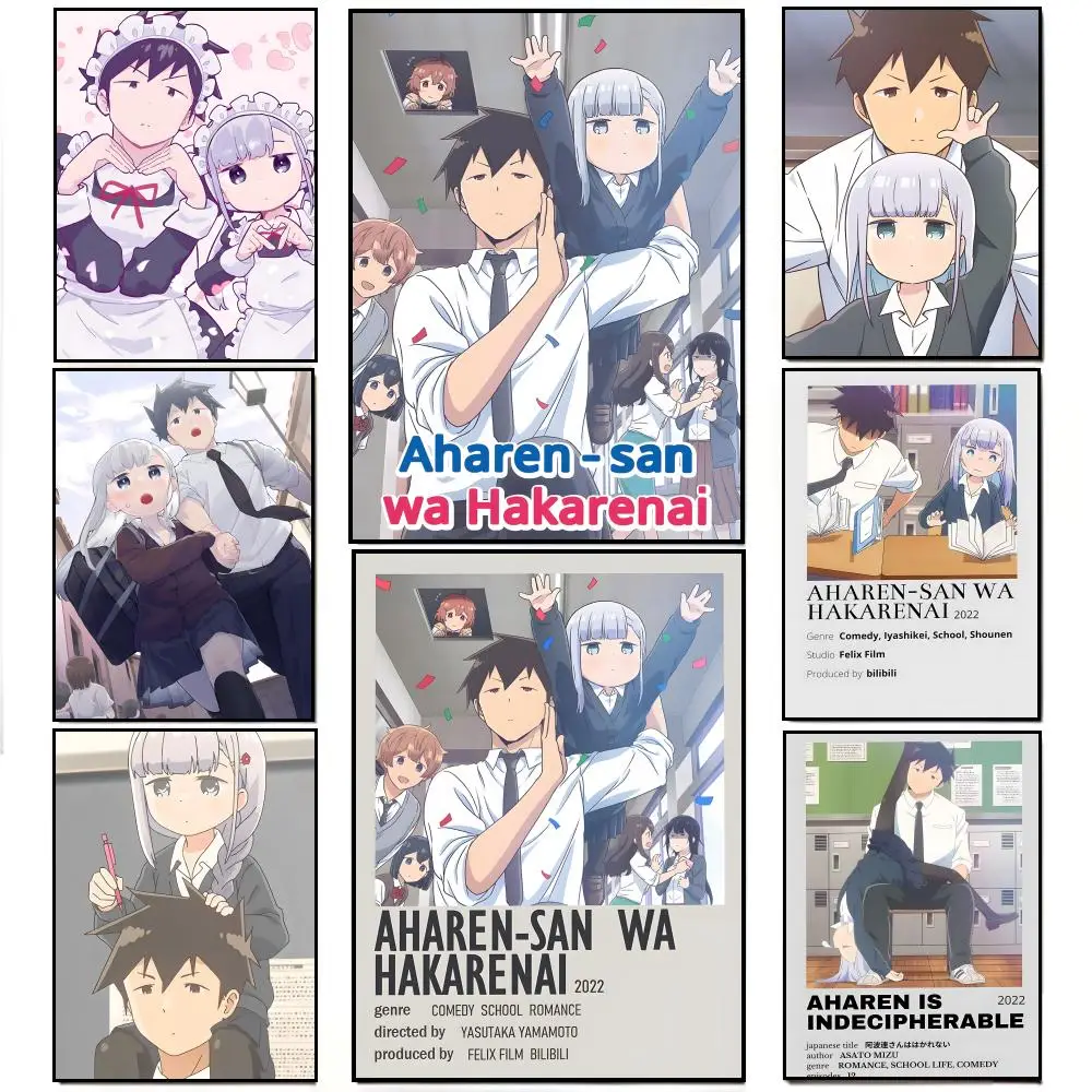 Deadpan Sweet A-Aharen-san wa Hakarenai Anime Comedy Style Poster HD  Waterproof Wall Sticker Bar Living Room Decor Gift