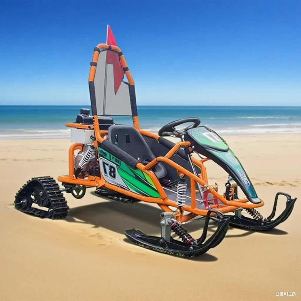 

Factory NEW 125CC Snow Vehicle 60KM/H Moto Remote Snow Racer Snowmobile For Kids