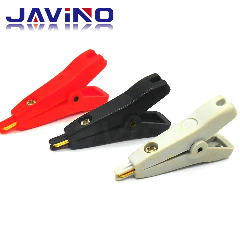 Alligator clip Gold-plated copper LCR kelvin test clip Low resistance flat clamps 5A Max open length 25mm