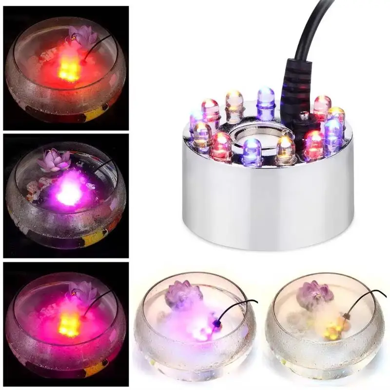 Halloween Mini Fog Machine LED Pumpkin Light Portable Pond Fogger for Outdoor Haunted House Decoration