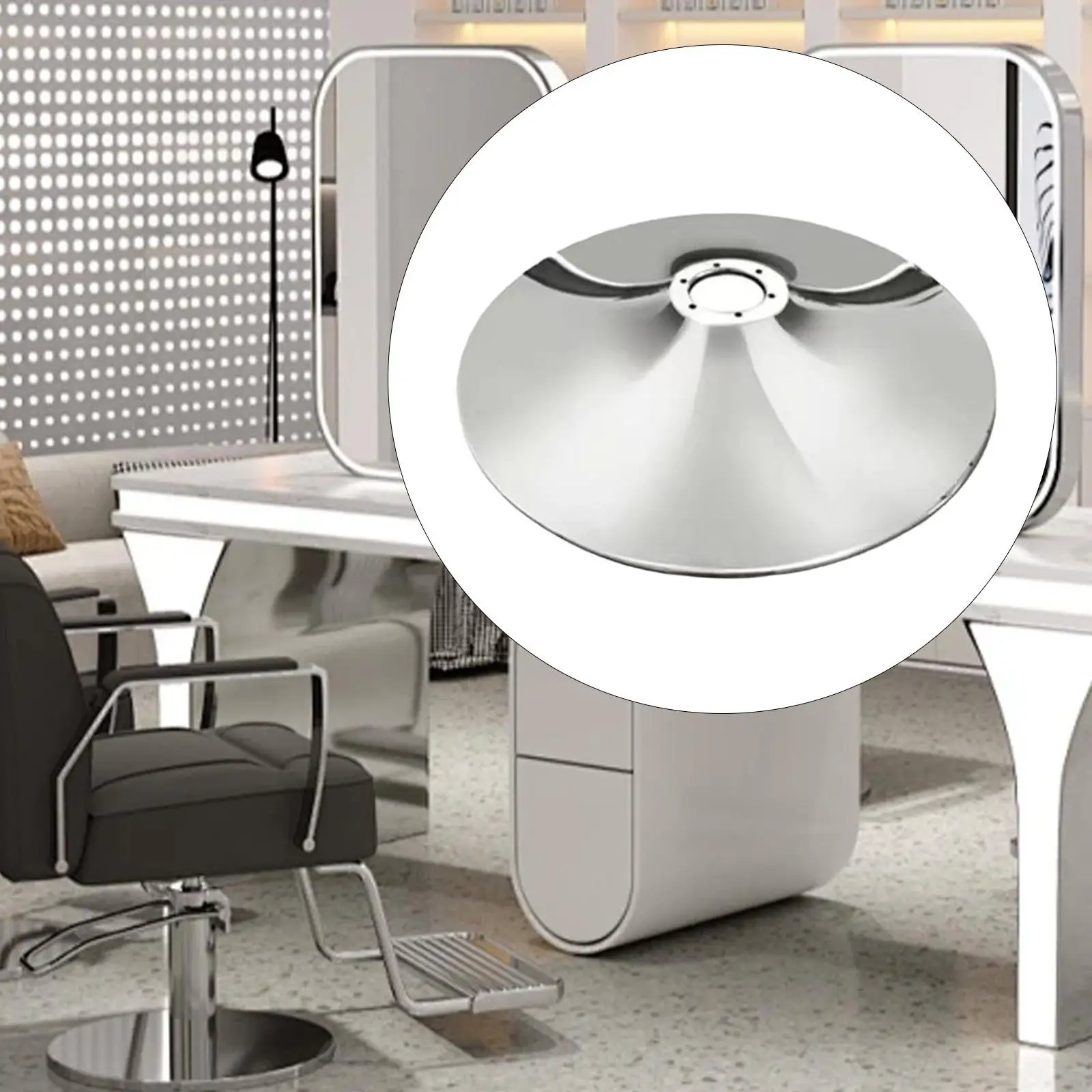 

Barber Chair Base, Replacement Salon Equipment Accessories, Strong Stainless Steel Round Base for Gaming, Hairdressing