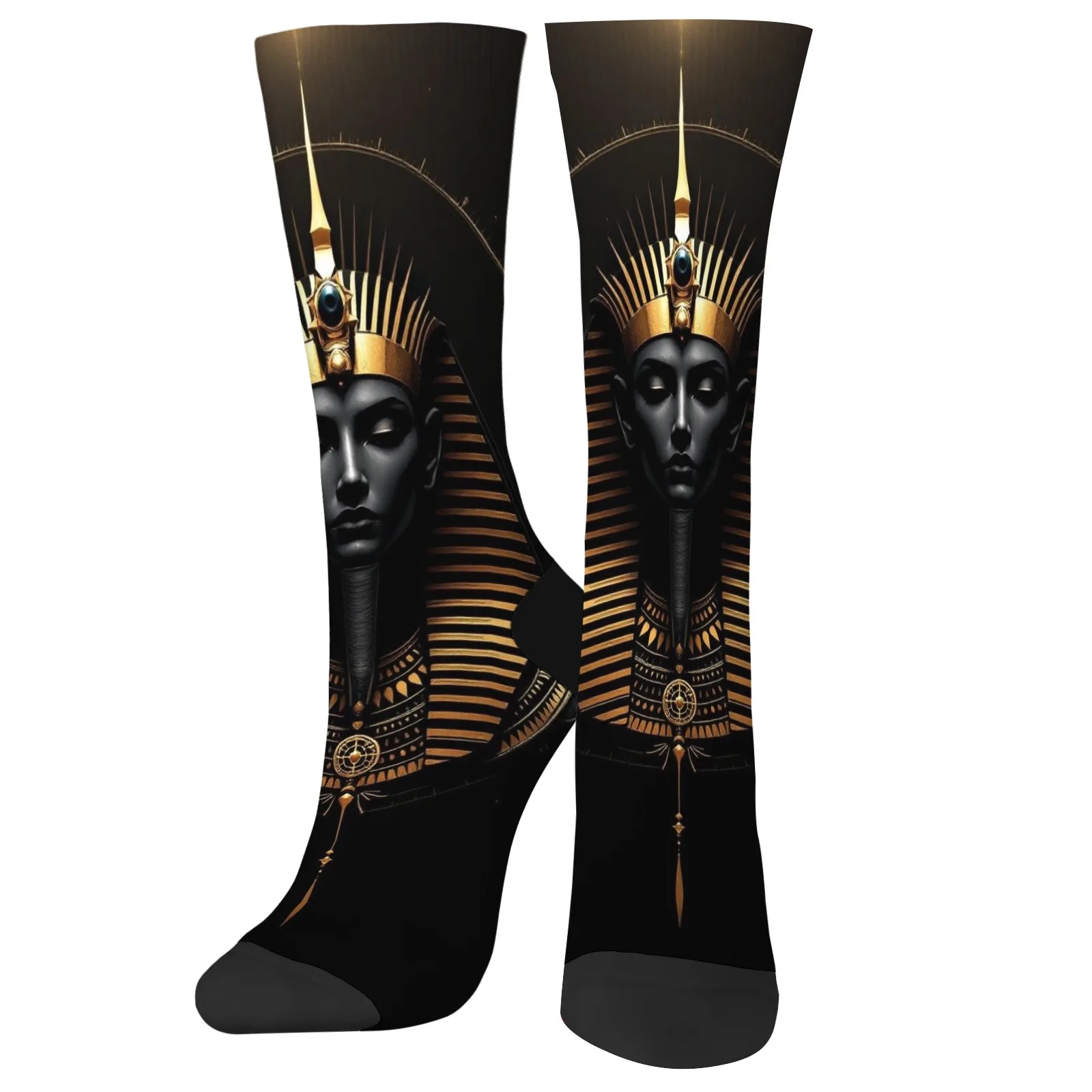 

Novelty Harajuku Luxury Mystical Ancient Egyptian Pharaoh Print Crew Socks - Unisex Soft Comfortable for Daily Wear & Gift