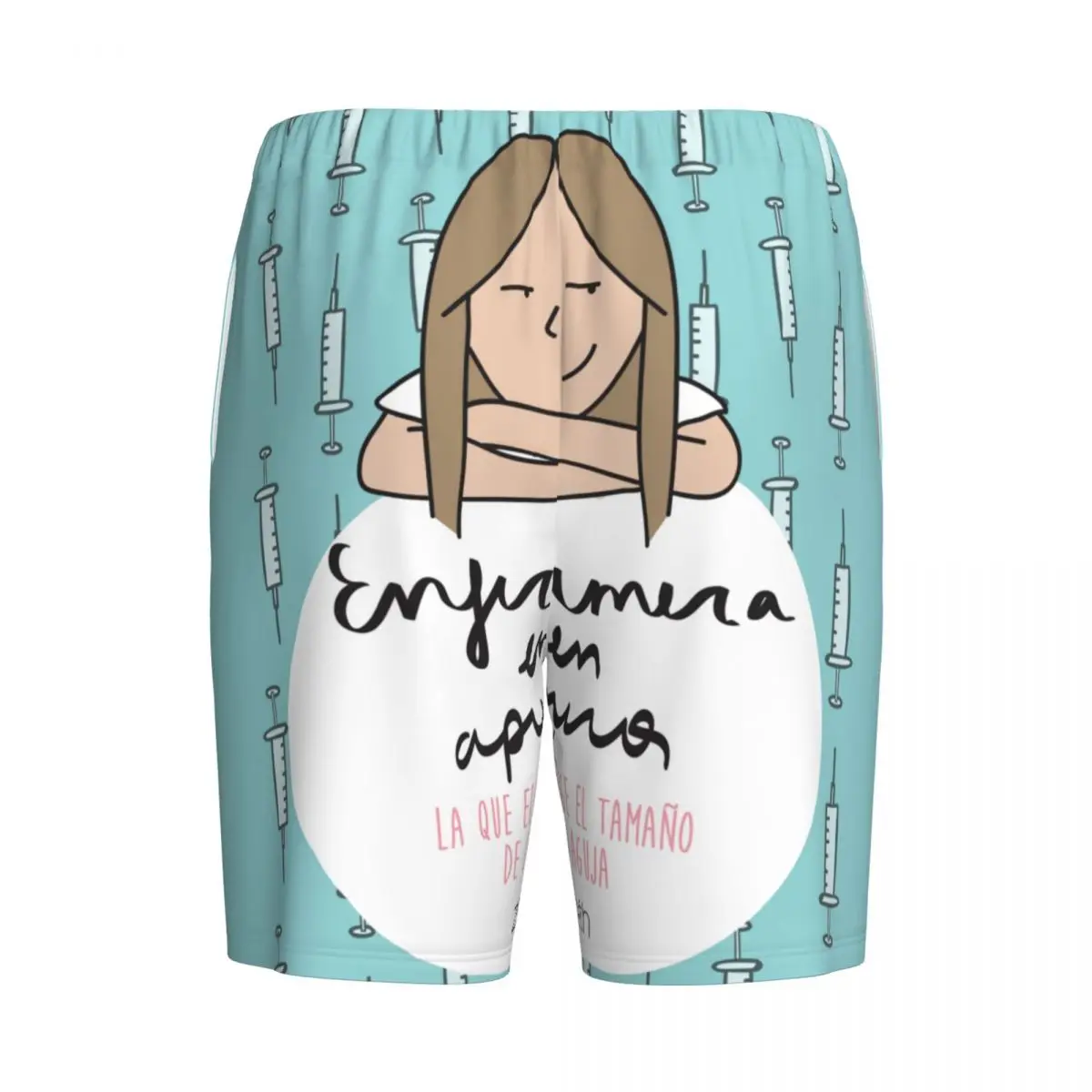 Pantalones cortos de pijama personalizados para hombre, ropa de dormir, pantalones cortos para dormir, médico, Enfermera, con bolsillos