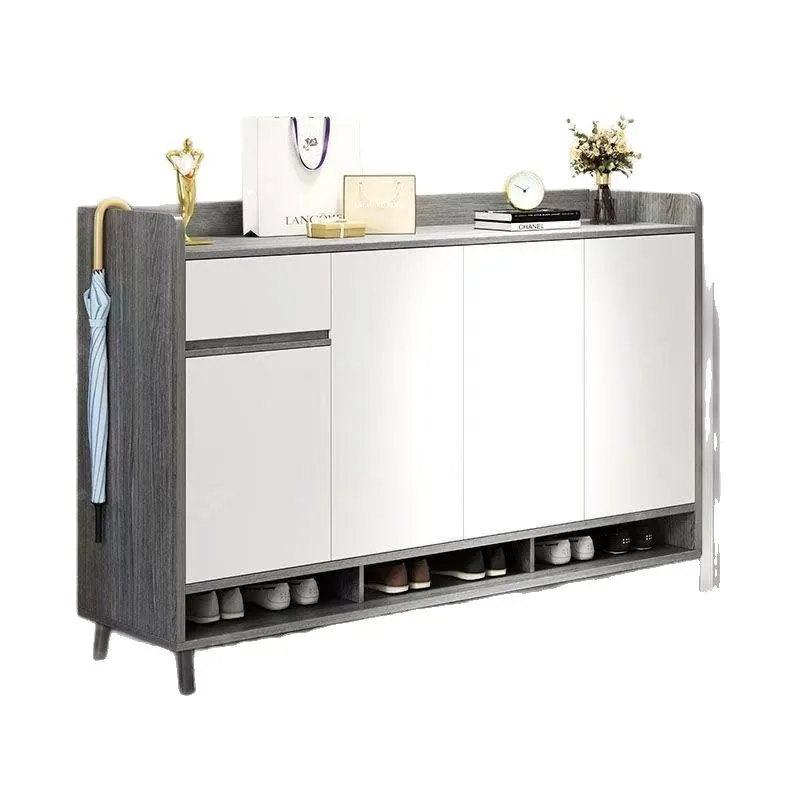 خزانة الأحذية مدخل المدخل خزانة المدخل خزانة تخزين متعددة الطبقات شرفة منزلية بسيطة رف أرضي جميل