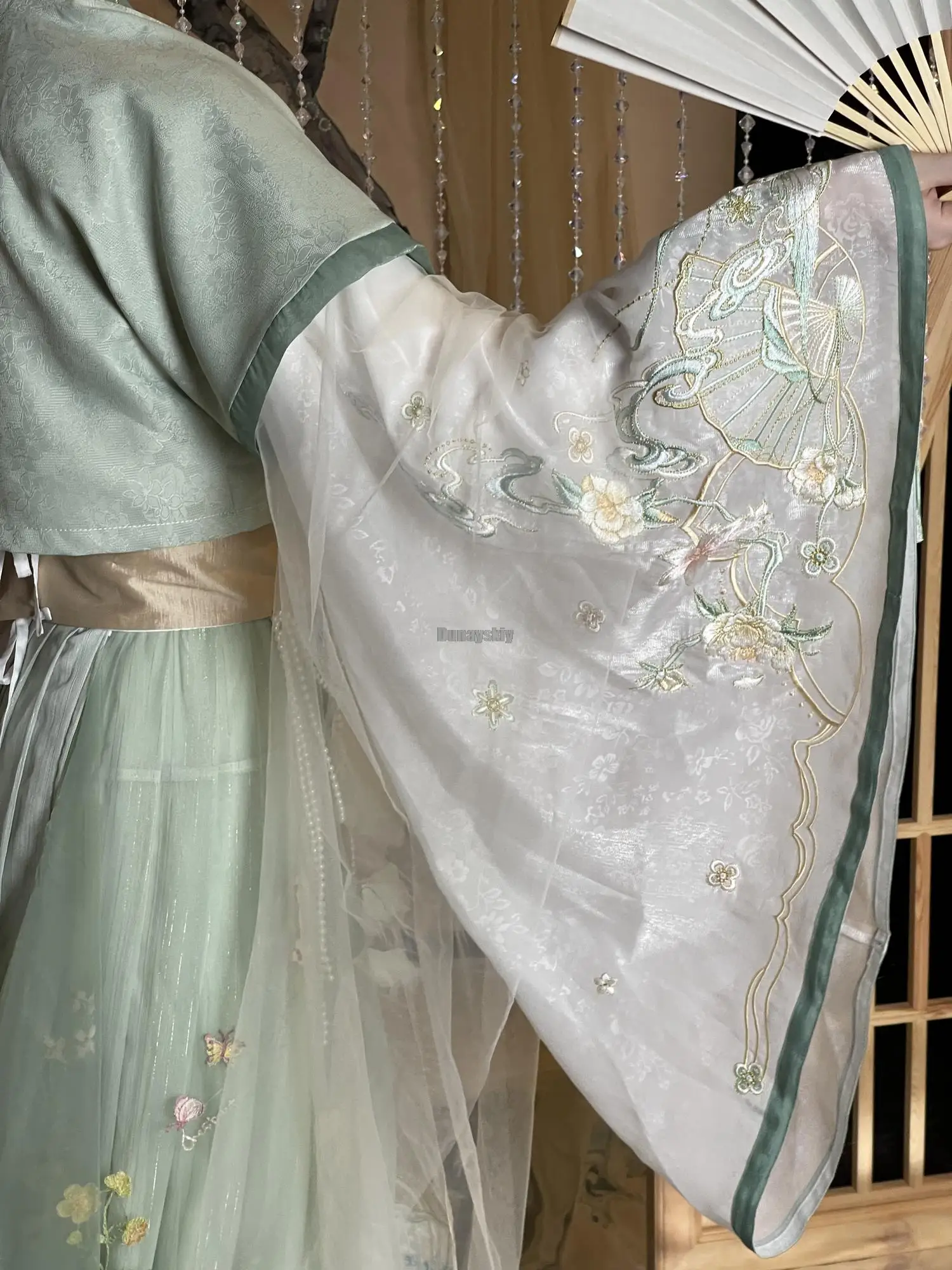 TGCF Tian Guan Ci Fu Xie Lian Hua Cheng Feng Shi Shi Qing Xuan Cosplay Costume Green Cos Dress Hanfu Full Set