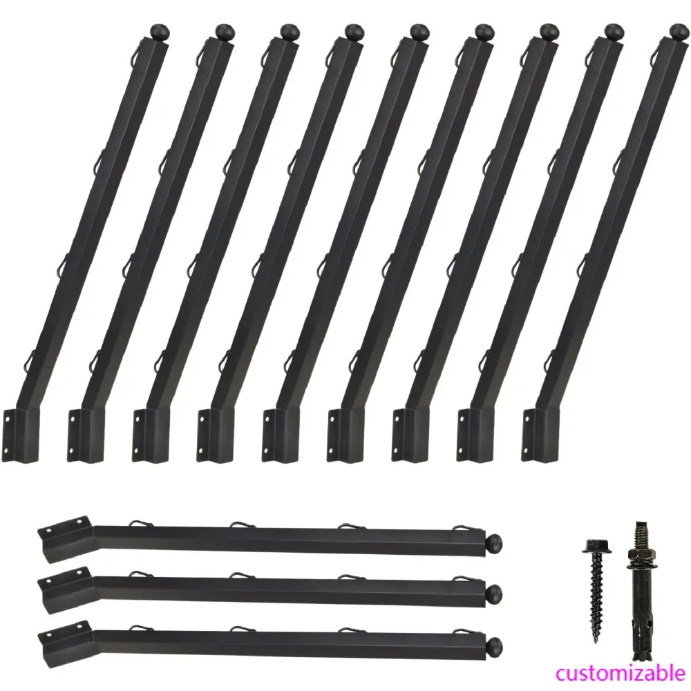 وصلة سلكية شائكة لعمود السياج الخشبي، أذرع مقاس 31.5 بوصة لتركيب المسطح أو السطحي #1