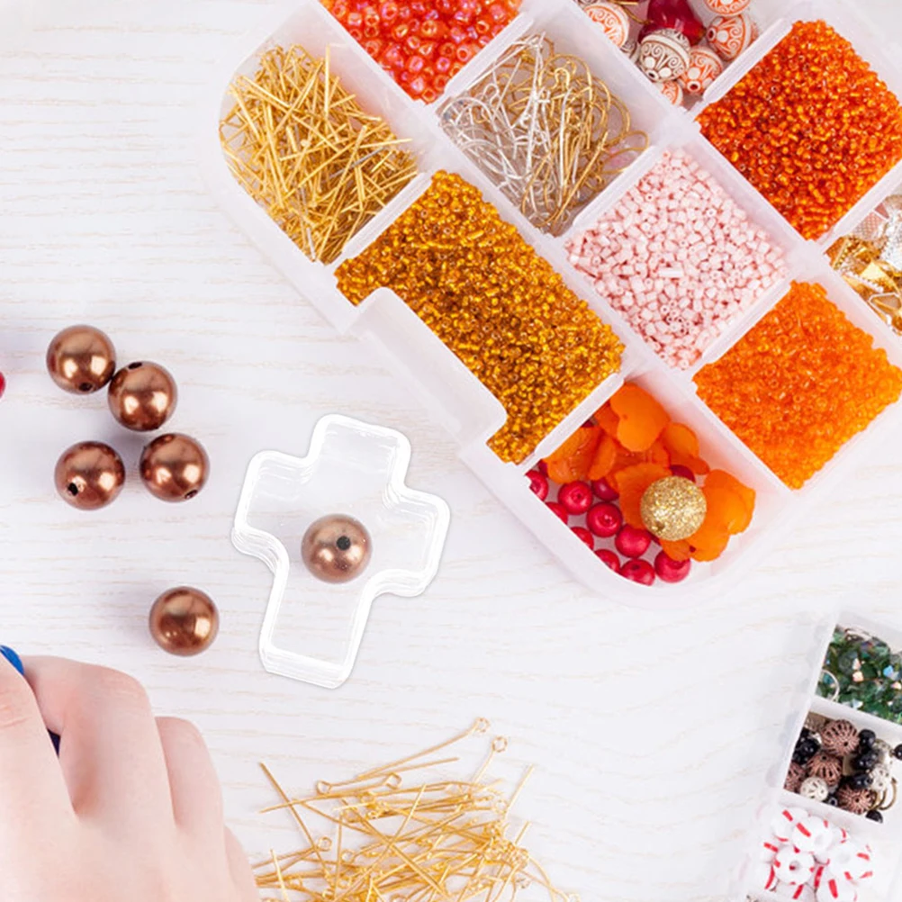 

20 Pcs Cross Storage Box Beads Packing Boxes with Cover Containers Plastic Case Mini