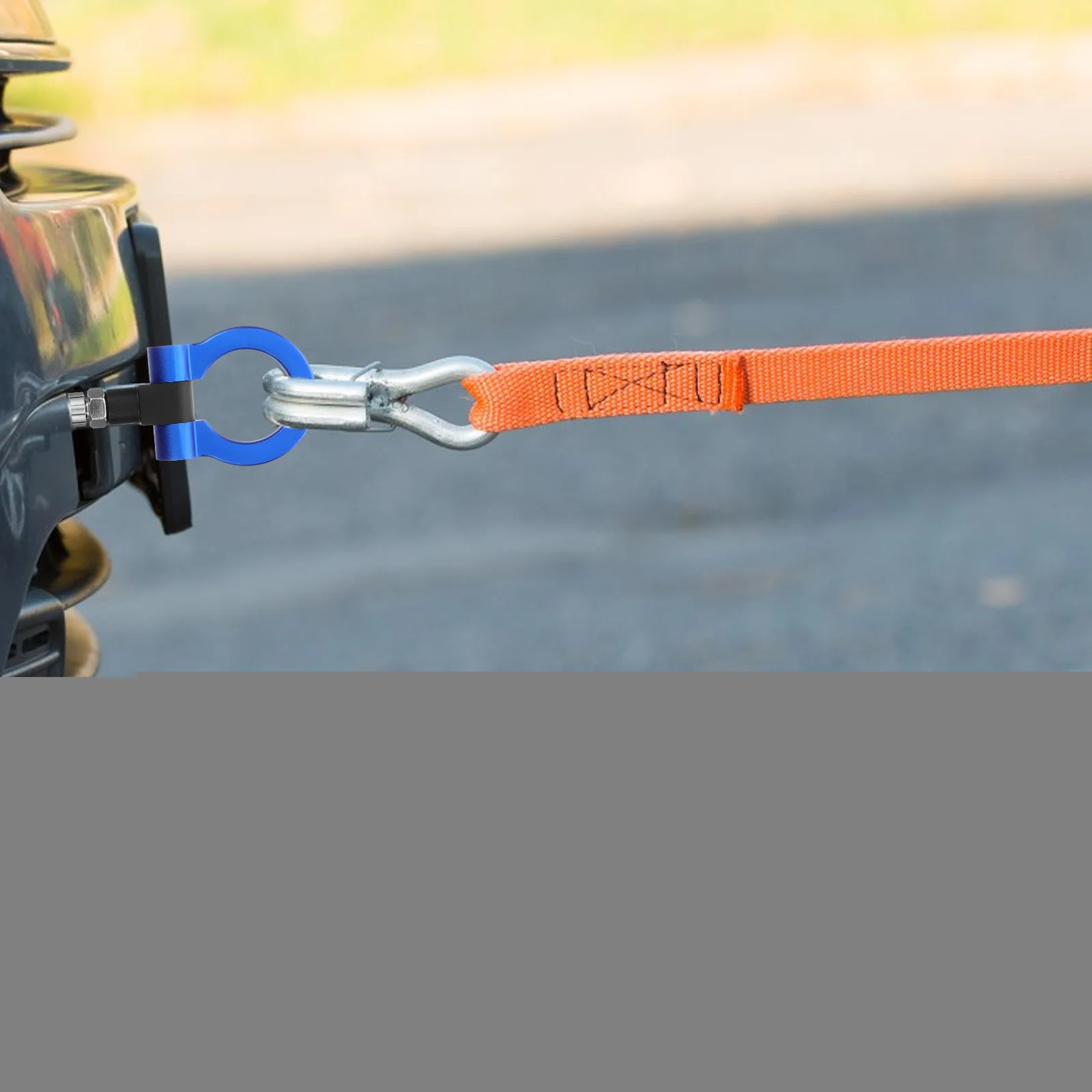 

Aluminum Alloy Car Tow for Front Bumper Trailer Ring Towing Screw On Easy Recovery Off Road Use Rear Bumper Car Ring