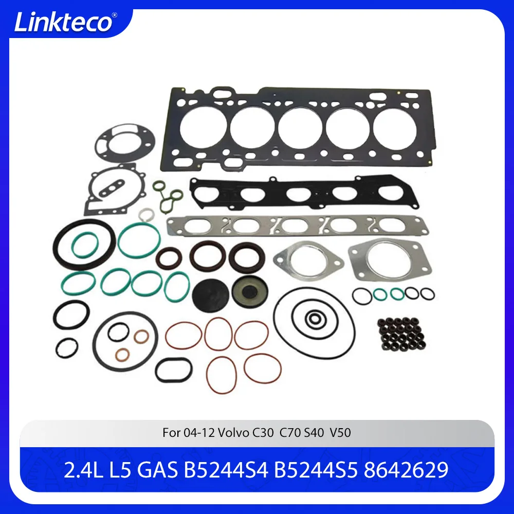 

Engine part Full gasket set head gasket Fit 2.4 L L5 GAS B5244S4 B5244S5 For 04-12 2.4L Volvo C30 C70 S40 V50 8642629 31401351