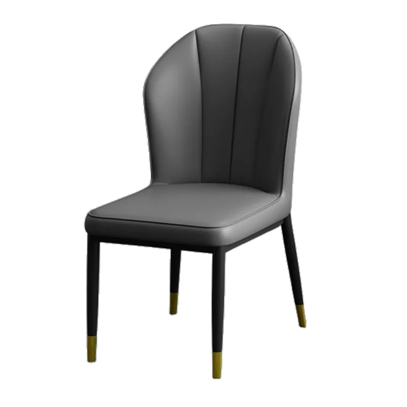 Set Of 2 Upholstered Dining Chairs Comfy Leather Durable Aesthetic Dining Chairs Elegant Stackable Chaise Restaurant Furniture
