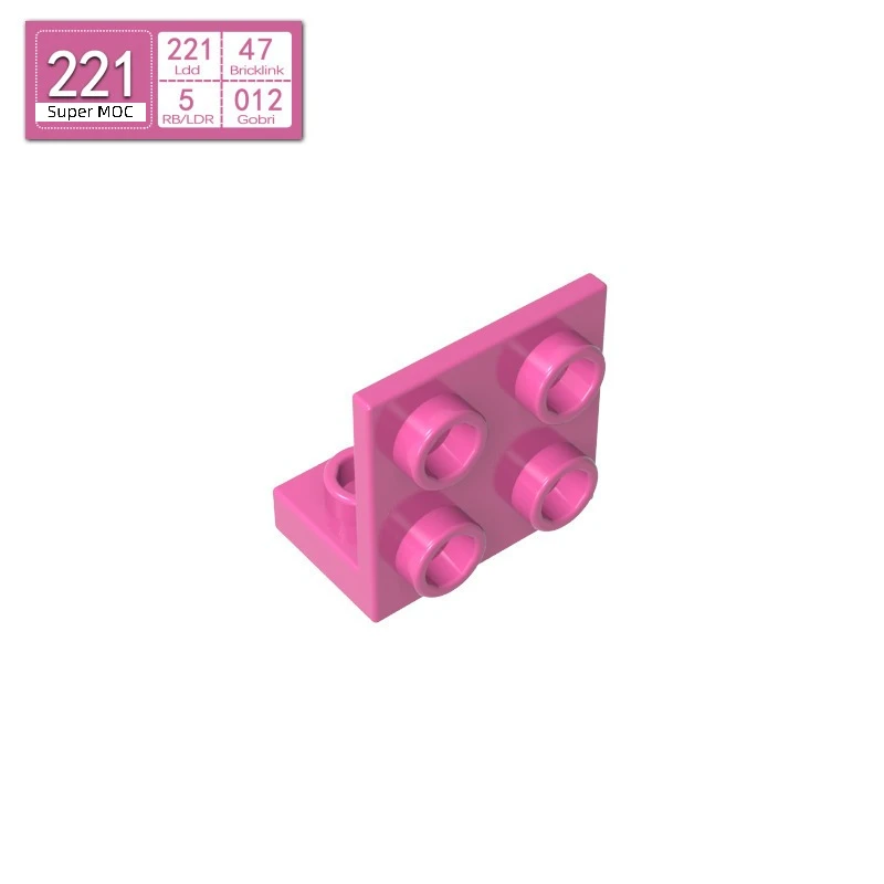 10PCS Moc Accessories Compatible with 99207 Bracket 1x2-2x2 Building Blocks Inverted Plate Bricks Particle Puzzle Idea DIY Toys