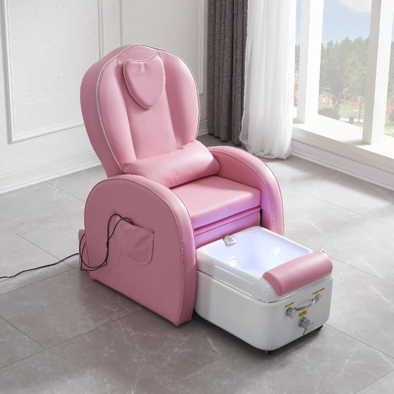 

Aesthetics Pink Pedicure Chairs Sink Bowl Cosmetology Pedicure Stool Lounger Cadeira Para Manicure Commercial Furniture CM50XZ