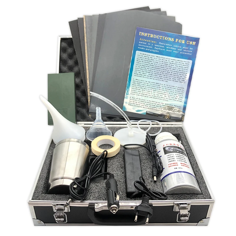 Headlight restoration Kit Headlamp Polisher Liquid Evaporator Polymer Anti-Scratch Headlight Repair Kit Car Detailing