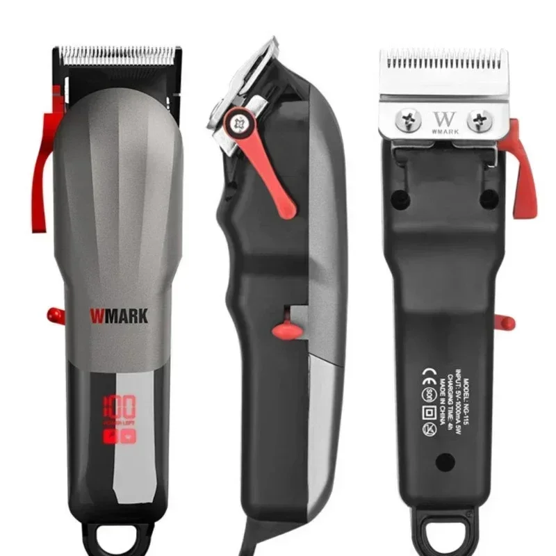 Nouvelle Machine de coupe de cheveux WMARK NG-115 tondeuse à cheveux Rechargeable avec cordon d'affichage de batterie LED et tondeuse à cheveux sans fil