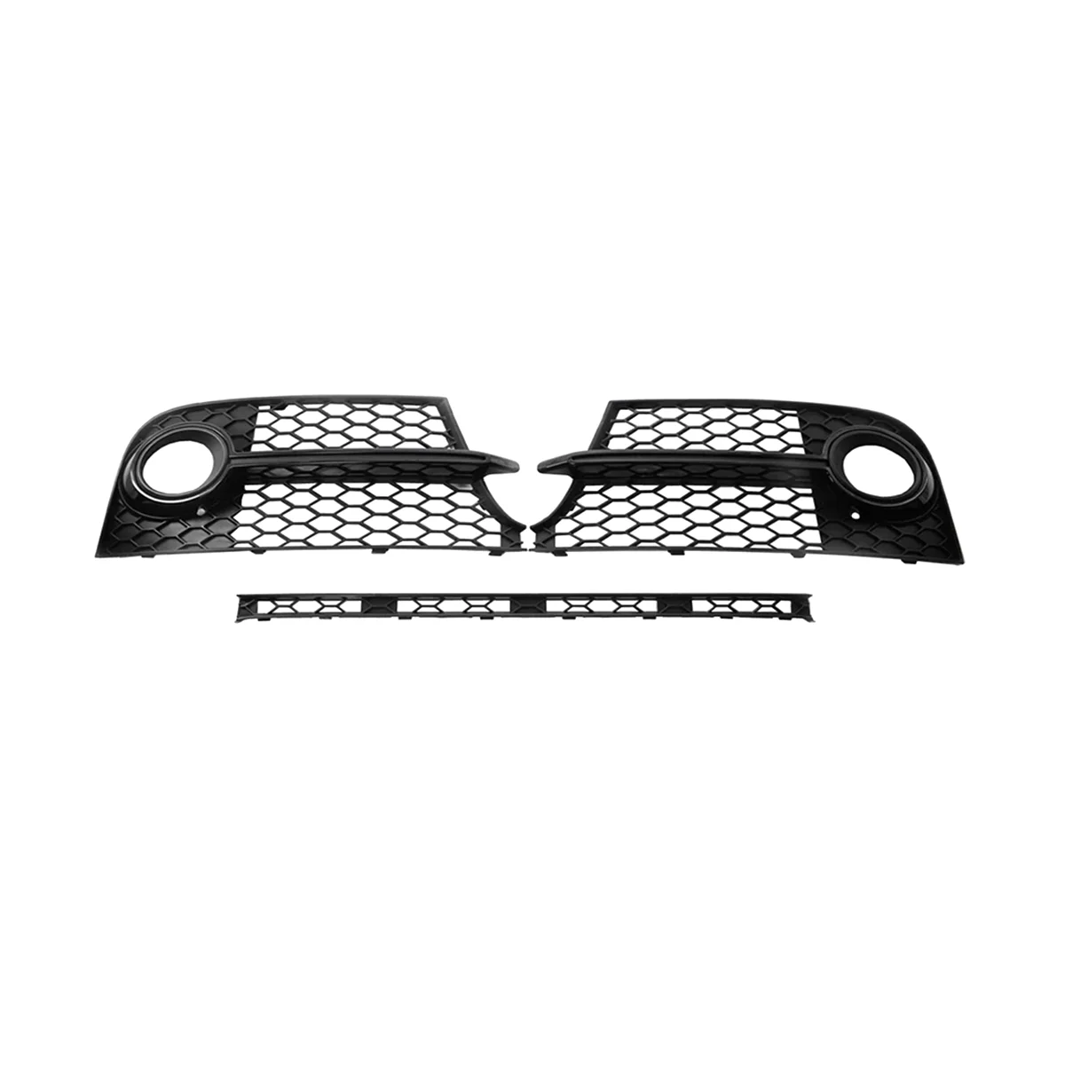 

Gloss Black Left+Right Front Bumper Fog Lamp Fog Light Grills for TTS 2011-2014
