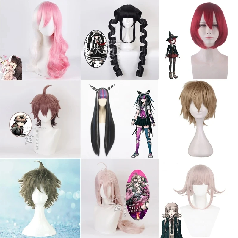 

1:1 Cosplay Danganronpa monokuma Mioda Ibuki Yumeno Himiko Monomi Togami Byakuya Sonia Nevermind wig Hair Cosplay Wig