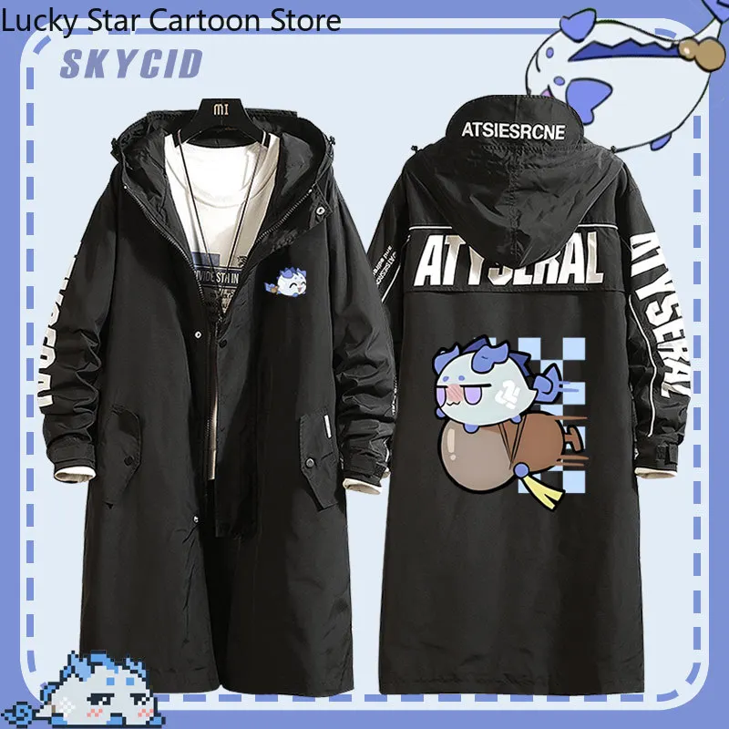 Game Cosplay Anime Arknights Ling Costume Long Trench Coat Jacket Autumn Fashion Casual Cool Unisex Windbreaker Long Coat