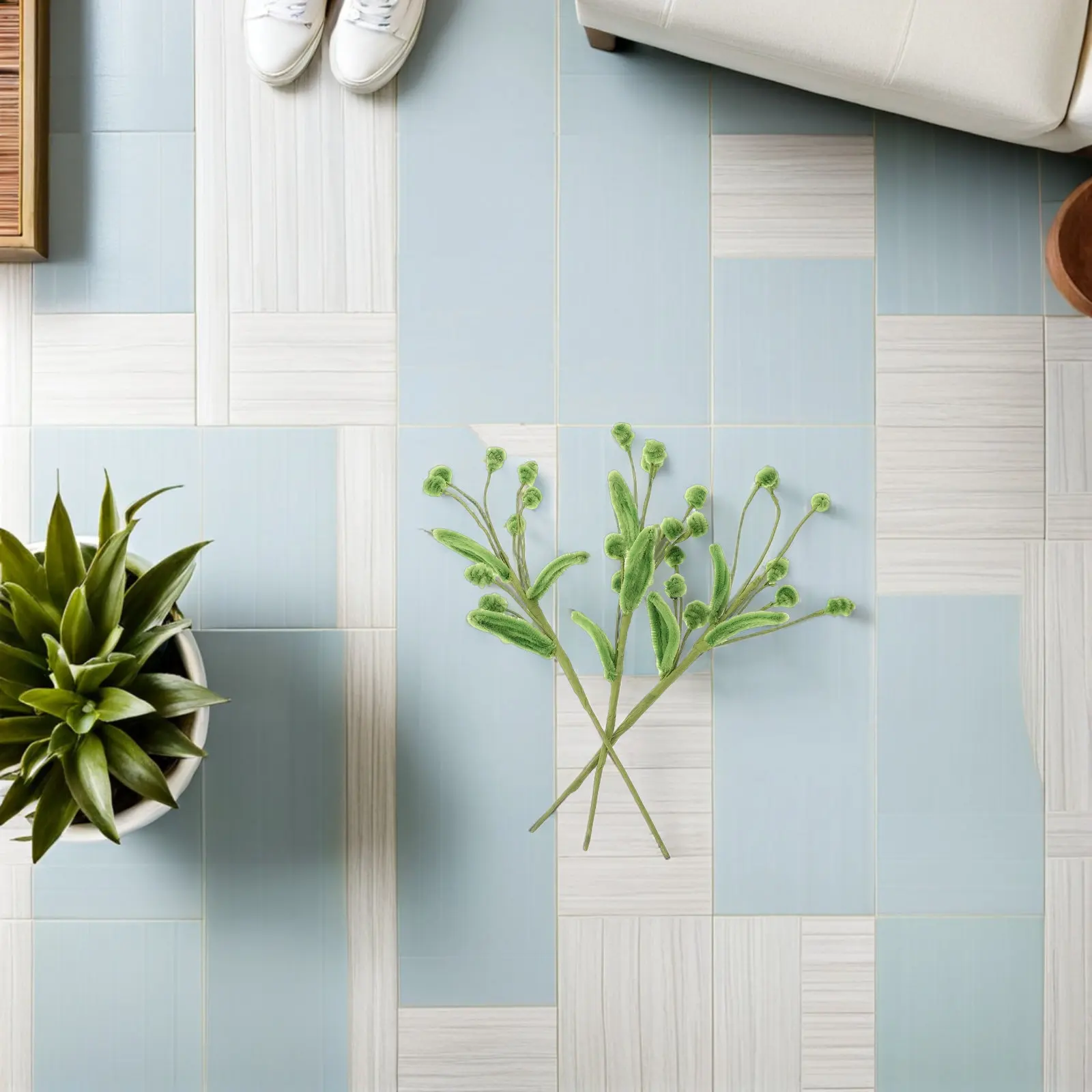 

8 шт. зеленых витых стержней из синели для декора, наполнения ваз, украшения свадебных столов и поделок