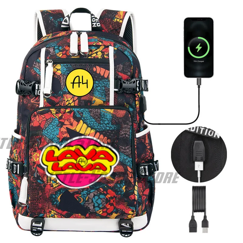 Hot Влад a4 Бумага School Bags For Teenager USB Charging Laptop Backpack \