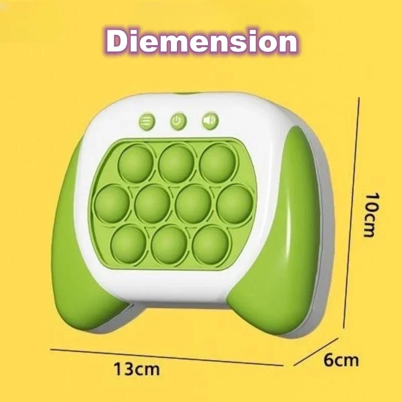 Puzzle Game Quick Push Bubble Toys Sensory Toys with Music&Light Up Fidget Game Toy Stress Relief Toy for Boys&Girls Age 3+ Gift