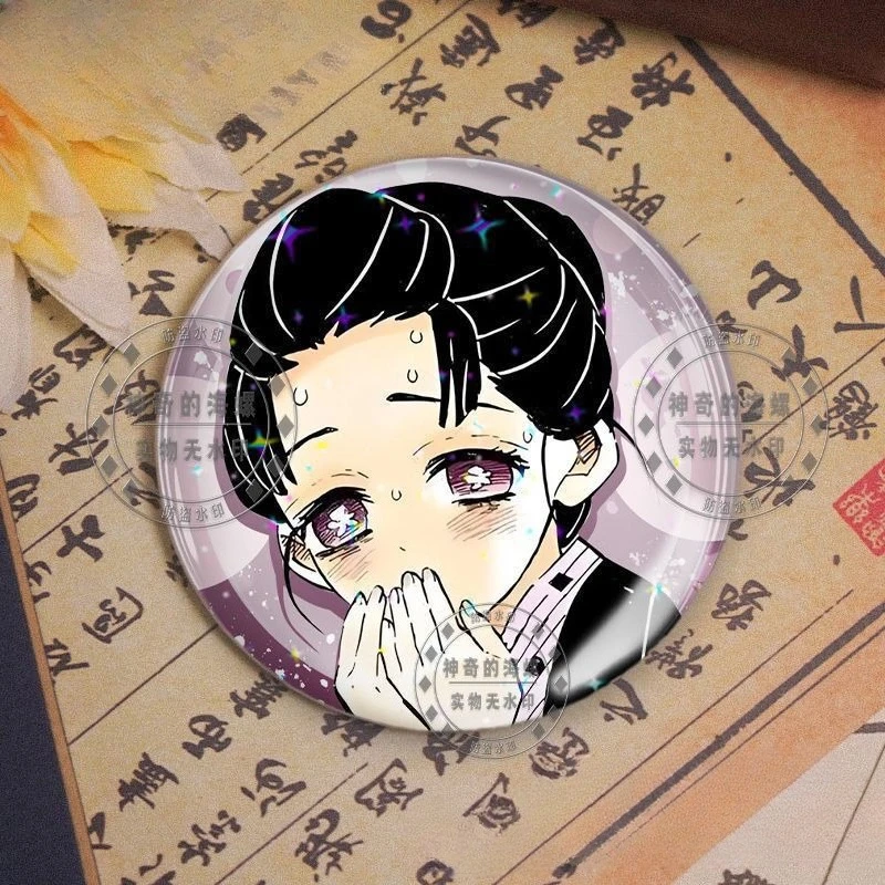 Insignia Demon Slayer Kimetsu No Yaiba de 58mm, broche exquisito periférico de animé Akaza Koyuki, regalos de adorno ACG