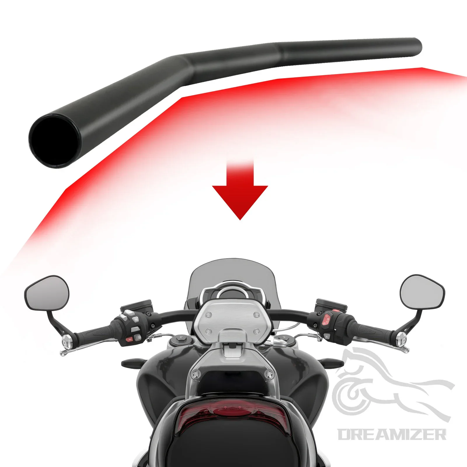 22mm 25mm Tracker Drag Bar Handlebars For Harley Davidson Sportster XL 883 1200 Aftermarket Motorcycle Parts Black