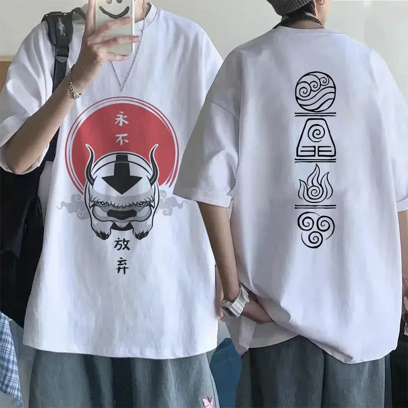 Appa Yip Casual Tshirt Hip Hop Vintage Tees Tops Avatar The Last Airbender Harajuku Shirt Fashion Mange T-shirt Y2k Streetwear