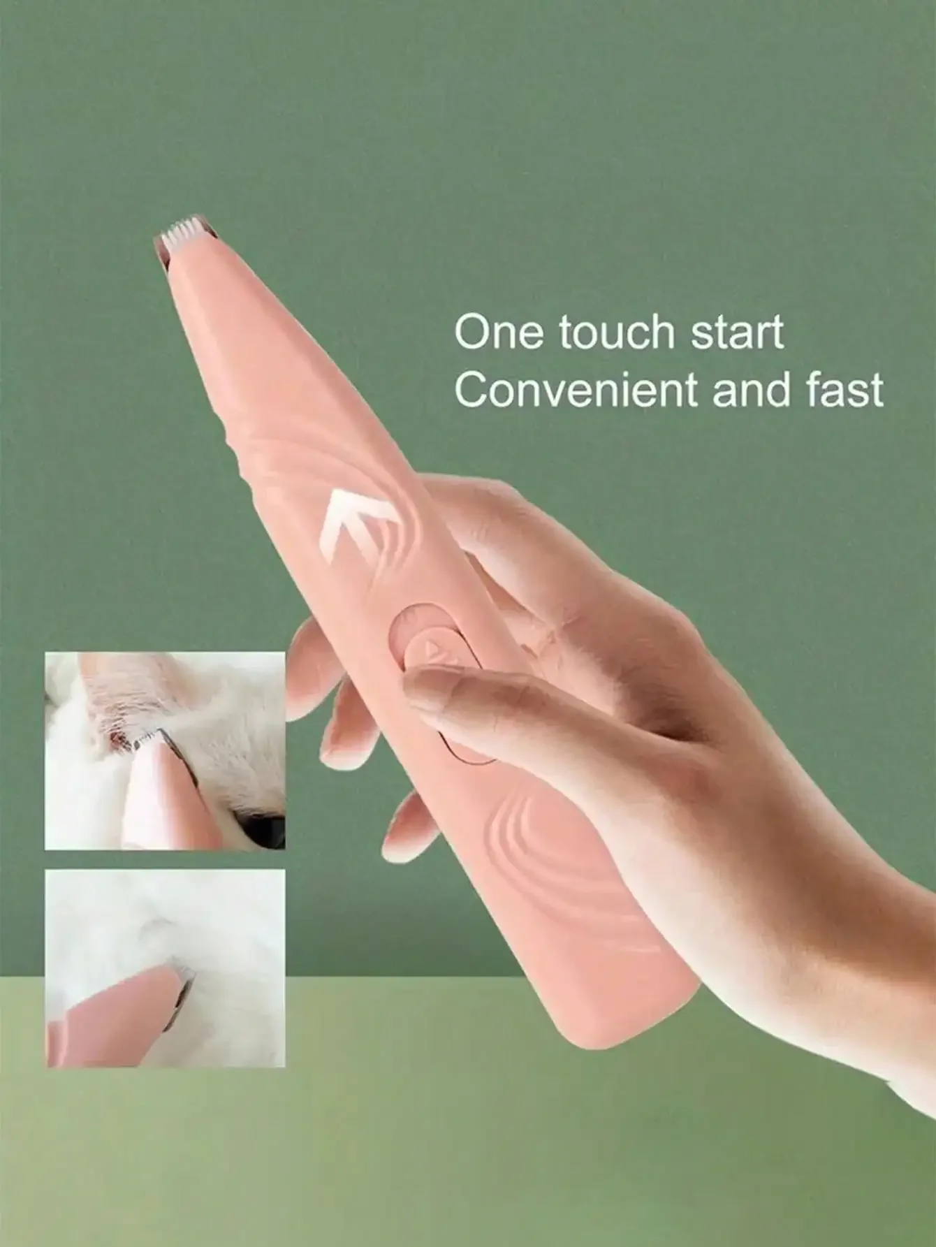 

1 non battery pet shaver electric clipper suitable for cats and dogs. It can be used to shave foot hair, buttocks hair, eyes hai