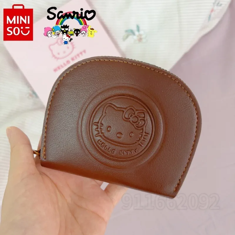 MINISO Hello Kitty New Fashion Card Holder Luxury Brand Original Women\'s Coin Purse Multi-Card Slot Portable Women\'s Card Holder