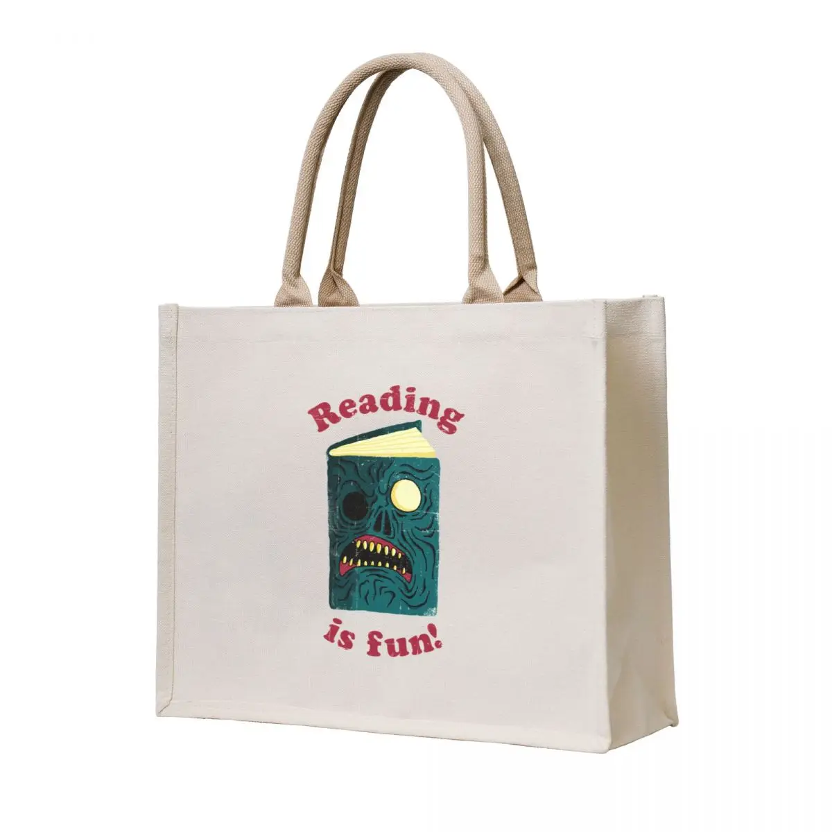 

Reading is Fun Tote Bag Women's shopper supermarket folding bag tote bags men