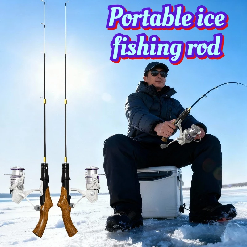 

Портативная сверхлегкая слегка плоская удочка для улицы, прочная удочка для ледяного плота, инструменты для зимней рыбалки, оборудование, принадлежности для снастей