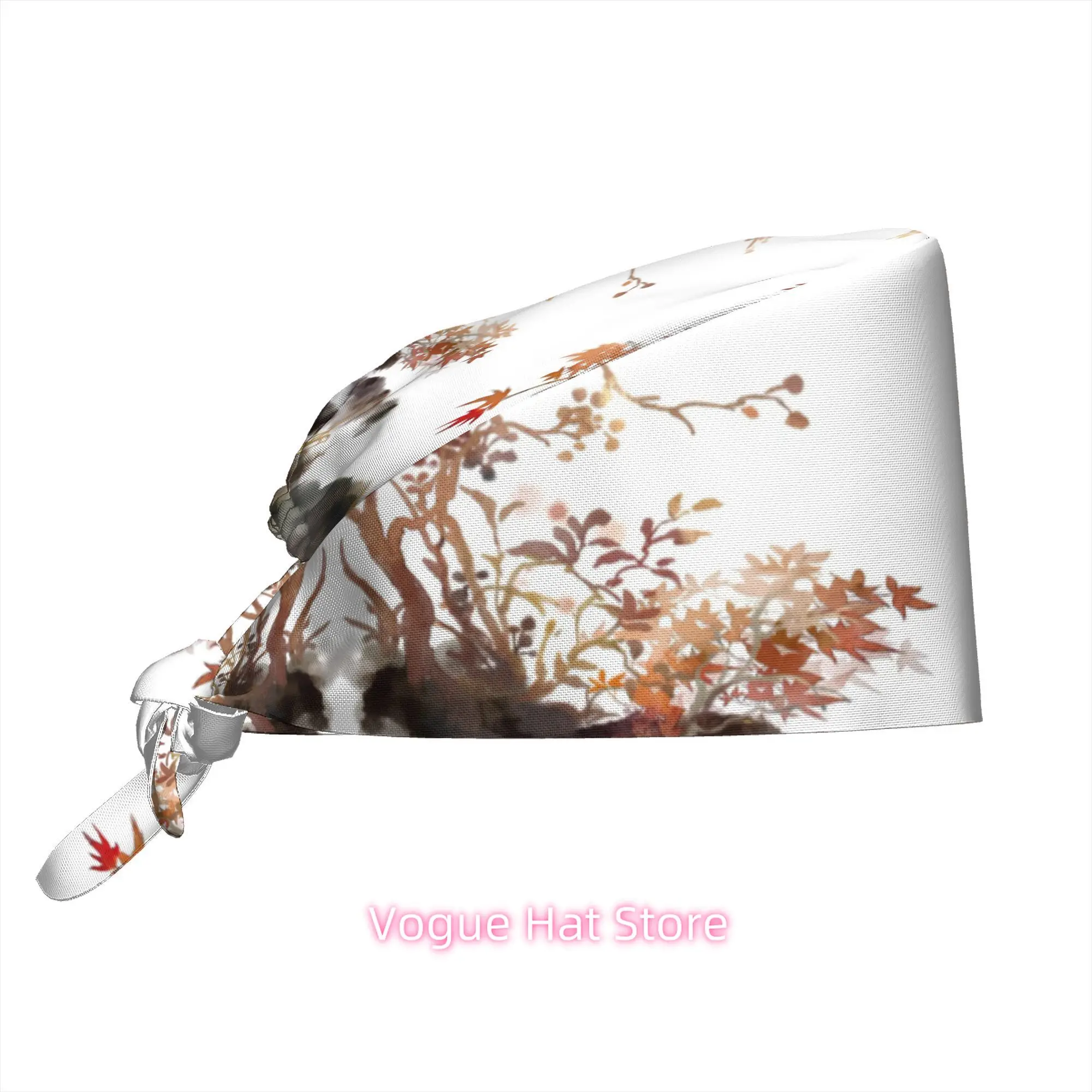 1pc Holiday Theme Work Cap Watercolor Maple Leaves Ink Painting Zen Style Serene Wall Art Home Decor Autumn Aesthetic Graphic In
