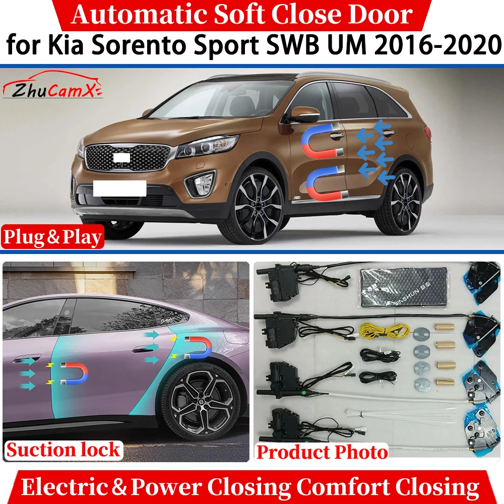 

for Kia Sorento Sport SWB UM 2016-2020 Car Automatic Soft Close Door Electric Power Comfort Closing Suction lock Quiet System