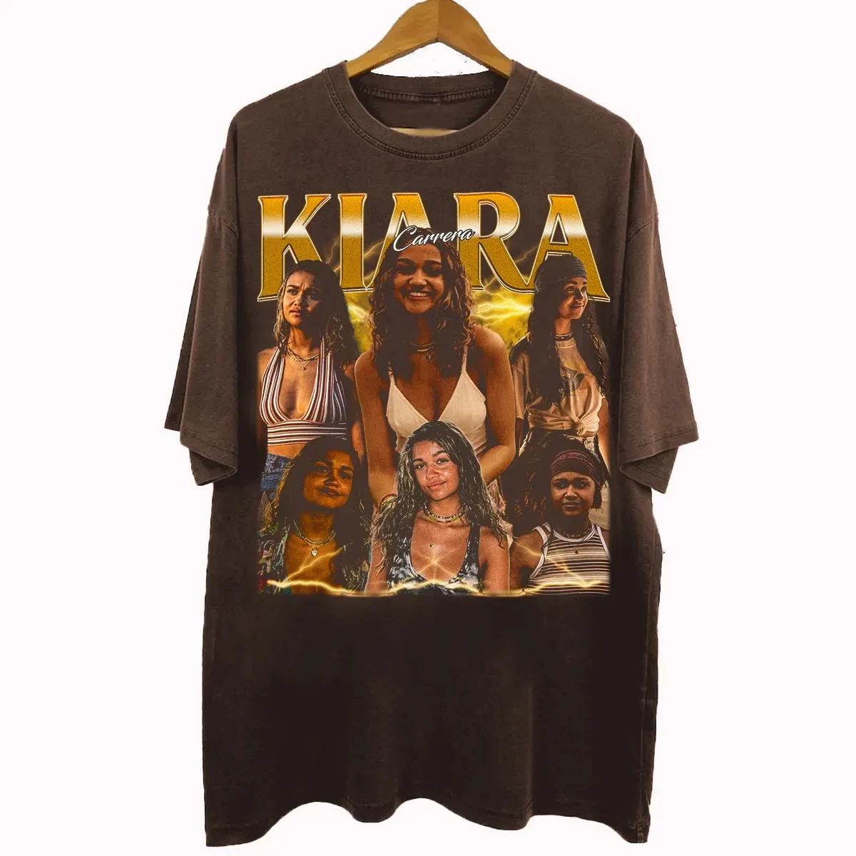 90s ريترو القراصنة نمط كيارا كاريرا تي شيرت ، كيارا كاريرا البنوك الخارجية للجنسين تي شيرت الشارع موضة ملابس يومية