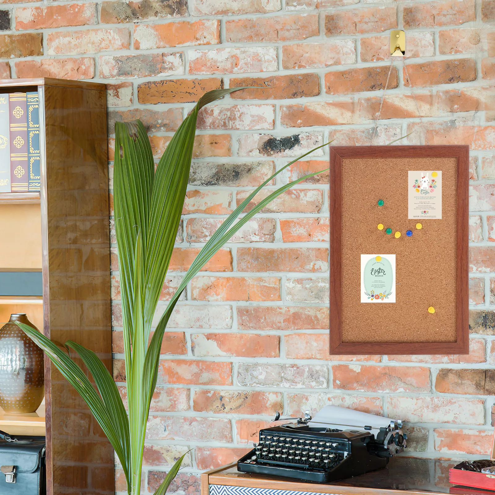 

Photo Wall Wooden Message Board Creative Chic Design Surface Bulletin Board for Home Office Restaurant Classroom