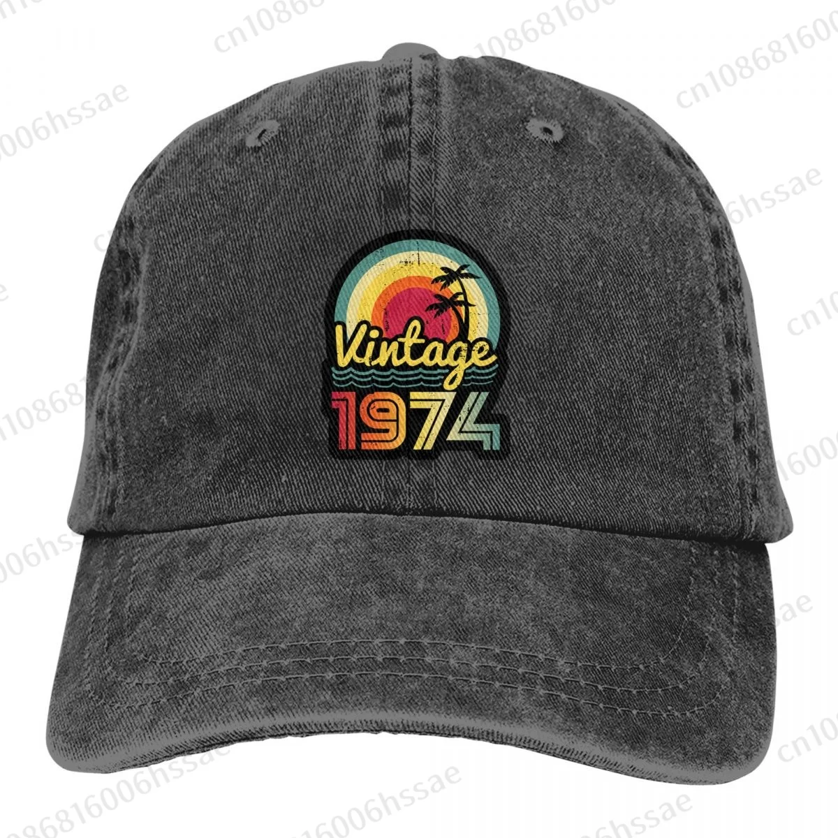 Made In 1974 Limited Edition Vintage Fashion Unisex Cotton Baseball Cap Outdoor Adult Adjustable Denim Hat