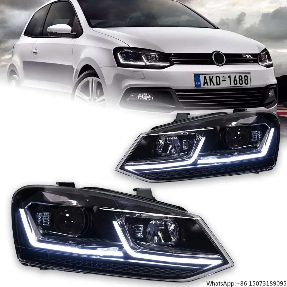 Car Lights for   LED Headlight Projector Lens 2009-2016 Vento Dynamic Signal Head Lamp Drl Automotive Accessories