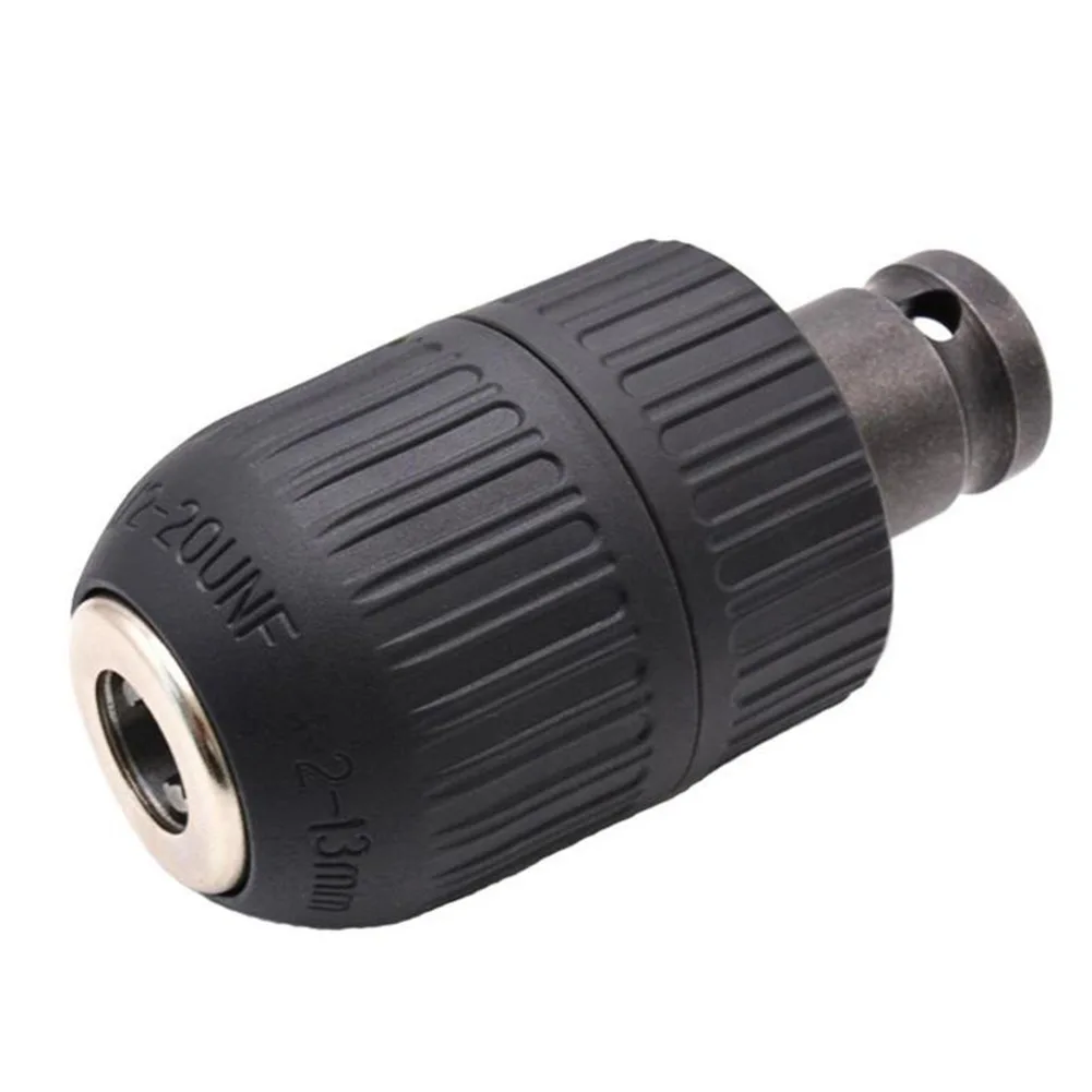 

213mm Selflocking Keyless Drill Chuck Adaptor 1/2 20UNF Thread for Rotary Drills Supporting 2 13mm Drill Bit Sizes