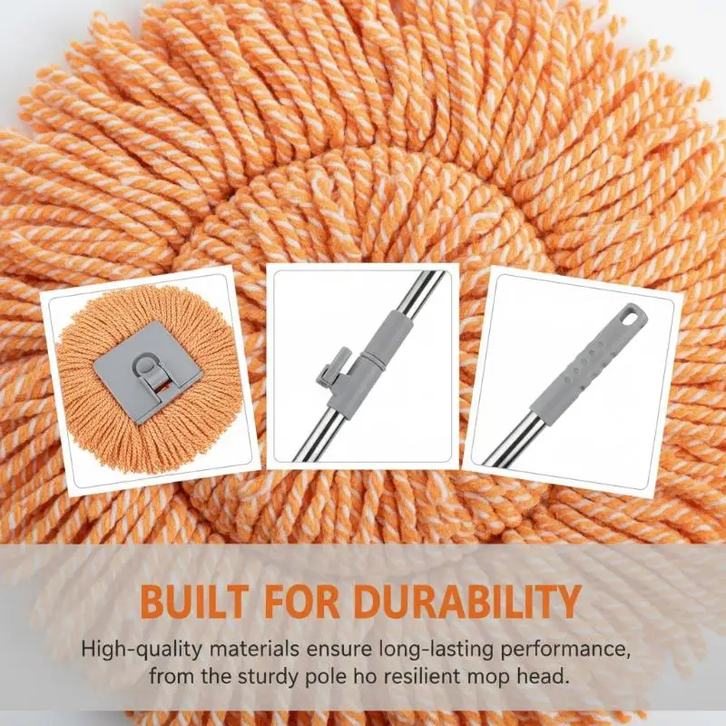 Flexible Rotating Mop Sunflower Wet Reusable Cleaning Tool for Ceilings Walls Dust Removal Versatile Home Cleaner