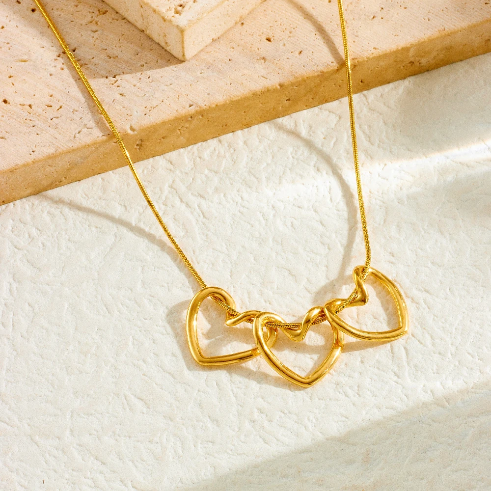 Edelstahl Goldene Minimalistische Herz Halskette Für Frauen Mode Trend Mädchen Schmuck Valentinstag Urlaub Geschenk Joyas