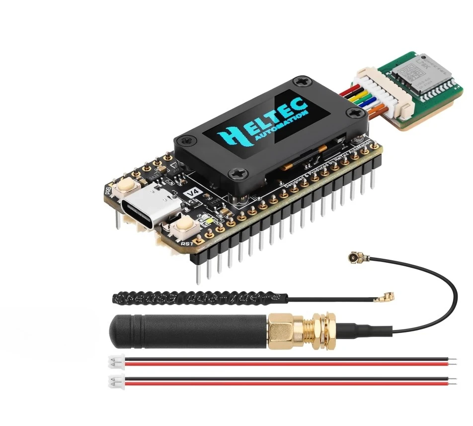 

Плата разработчика Meshtastic Heltec V4 OLED на солнечной энергии с LoRa 32, GPS, ESP32, SX1262, WiFi, BLE, низким энергопотреблением и большой антенной для Arduino IoT