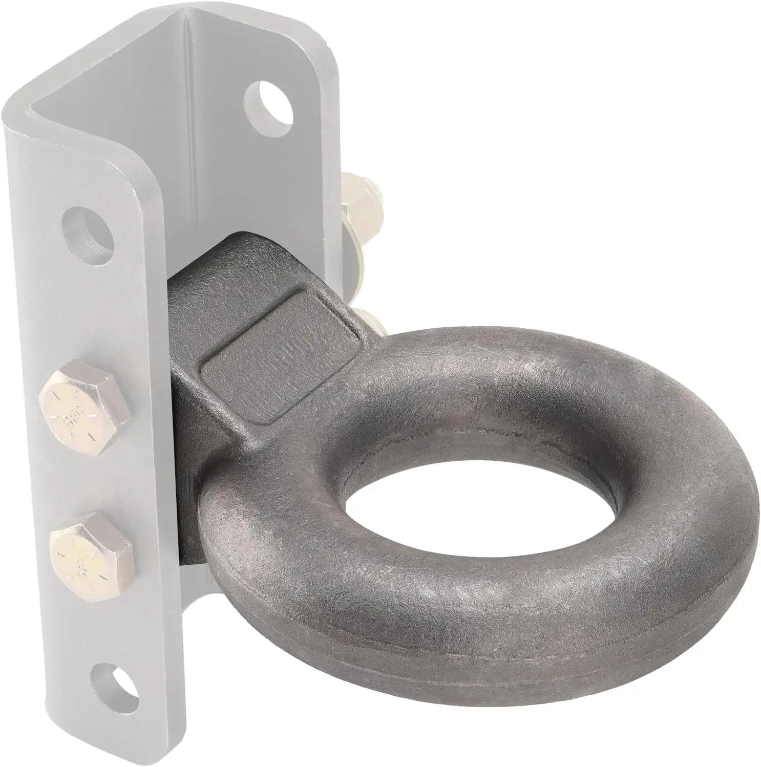 Raw Steel Pintle Hitch Lunette Ring 3-Inch ID 24000 Lbs Channel Mount Required Tow Bar Carbon Steel Trailer Hitch