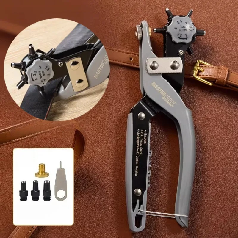 

Набор портативных пробойников для кожи: инструмент для пробивания отверстий в ремнях и сумках, для рукоделия и изготовления изделий из кожи