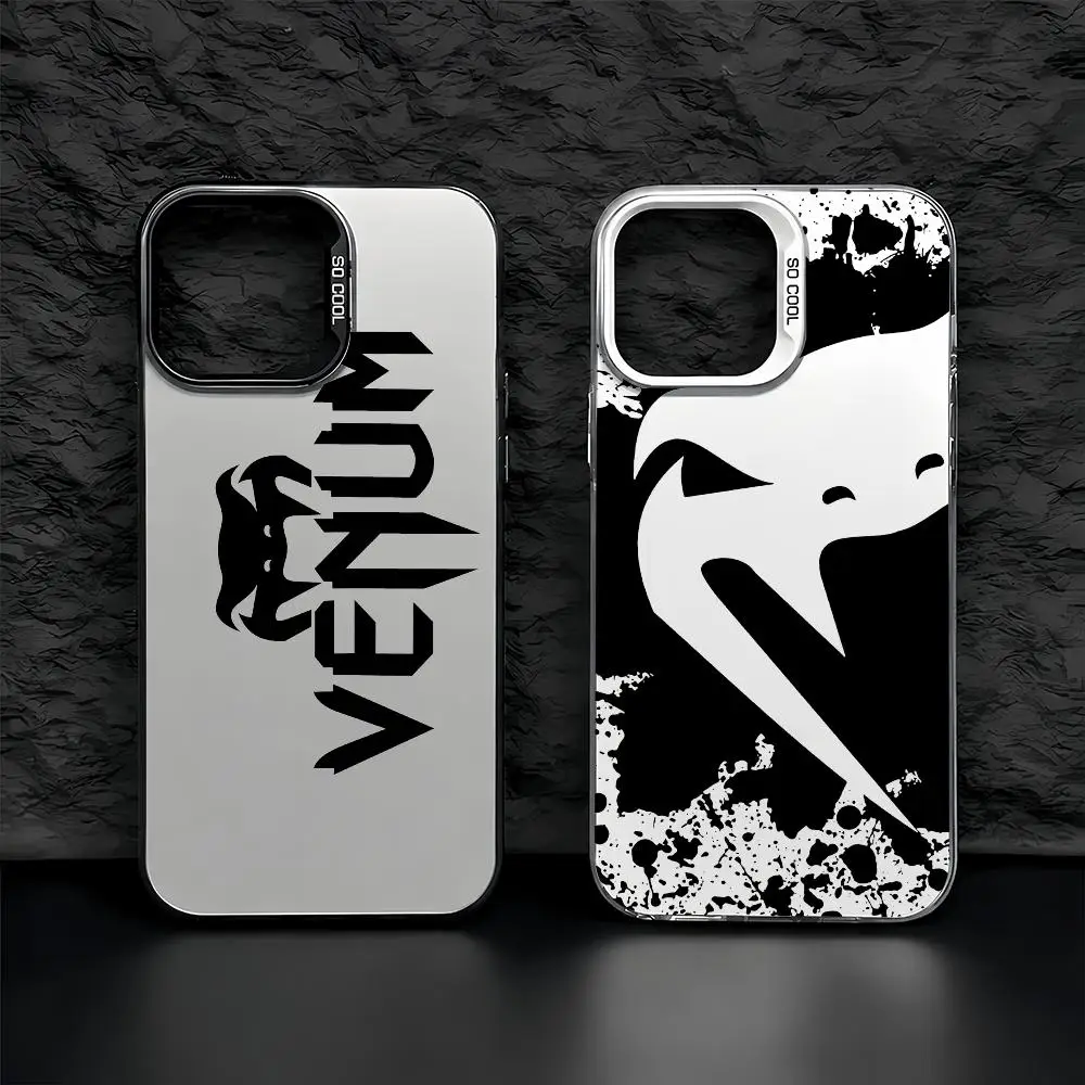 Capa de Telefone Cool V-venumS para iPhone 11/12/13/14/15/16/17 Pro Max, Capa Colorida em Gradiente de TPU, Resistente a Impactos, Estilo Slim