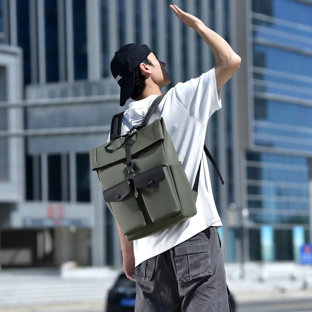 New Anti-Theft Roll Top Expandable Large Capacity 15.6 inch Laptop Backpack Men Business Travel Male School Backpack Bags Male